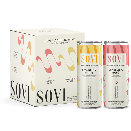 Sovi Sparkling Rosé & White Variety Pack (4 pack)